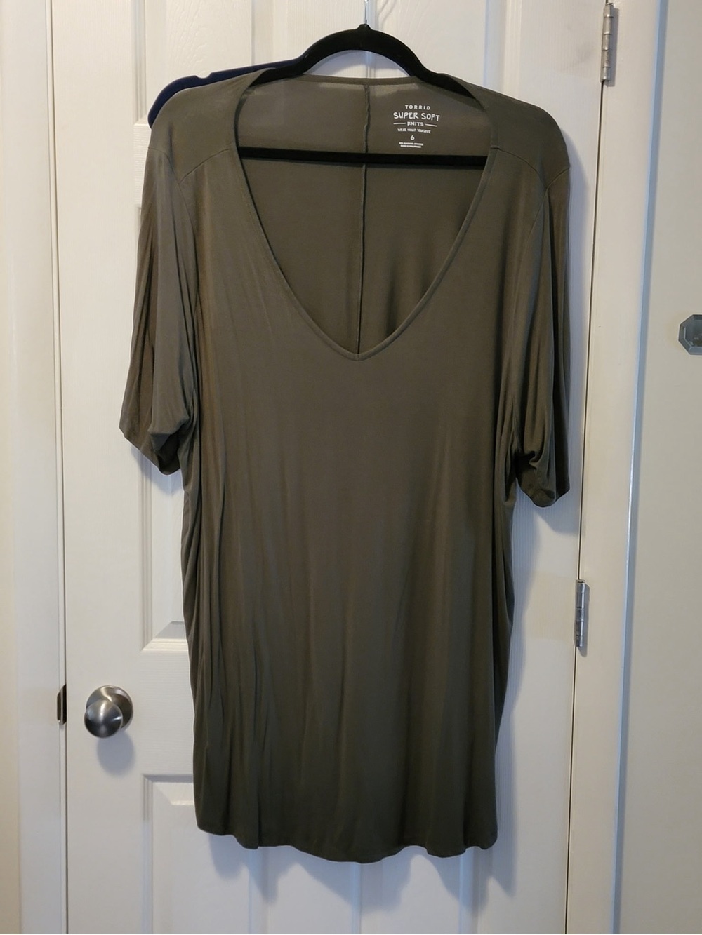 Torrid Olive V-Neck Super Soft Sleep Tee